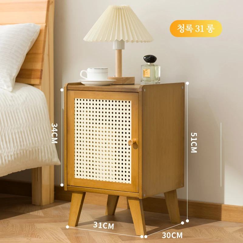 Modern Simple Solid Wood Nightstand with Drawers Dresser for Bedroom Bedside Furniture Bedroom Living Room Nightstand image 3