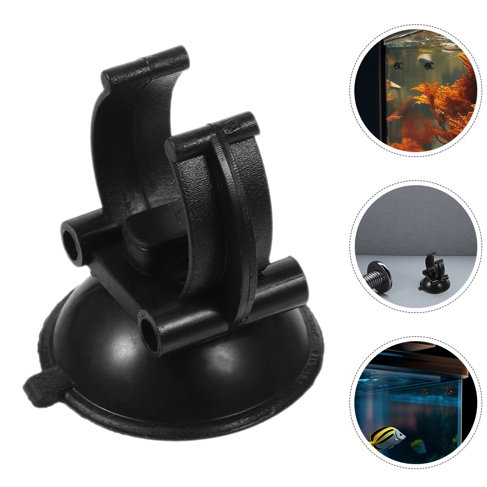 

12pcs Aquarium Heater Suction Cups Clips Hose Holders Clamps Fish Tank Accessories Black Durable Secure Easy Installation Retain