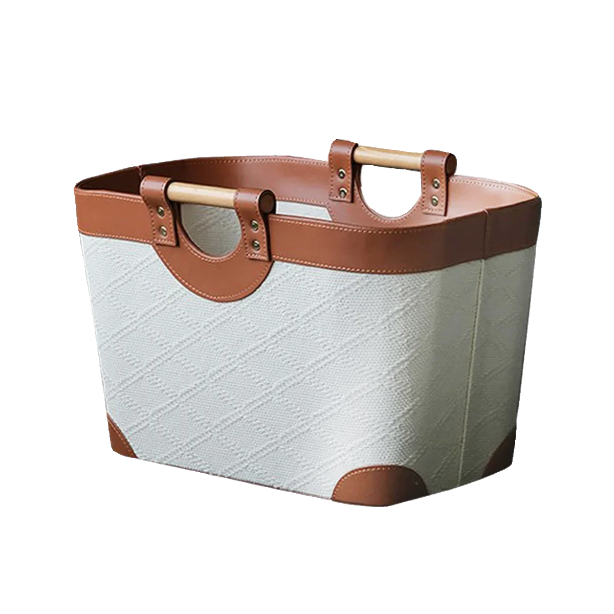 Storage Baskets for Organizing Luxury Leather and Embossed Embroidery Fabric Storage Boxes for Closet Shelves Cabinets Bookcases