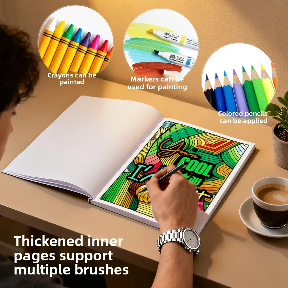 Adult Swear Word Coloring Book Floral Decorative Pattern Stress Relief Funny Humor Drawing Activity Book
