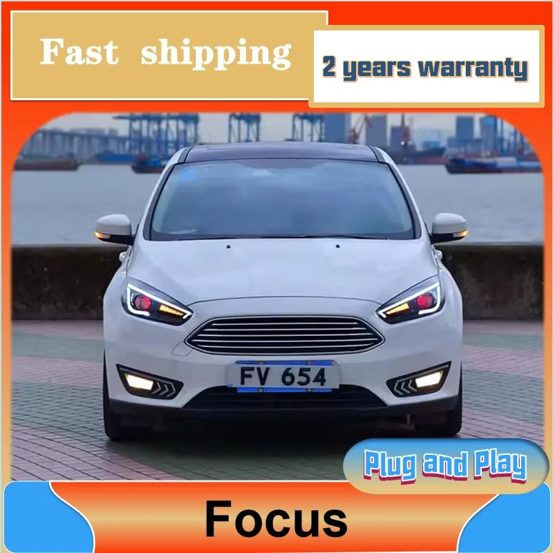 

Car Styling for Ford Focus MK3 Head Lights 2015-2018 Focus MK3 Headlamps DRL Turn Signal Low High Beam Projector Lens