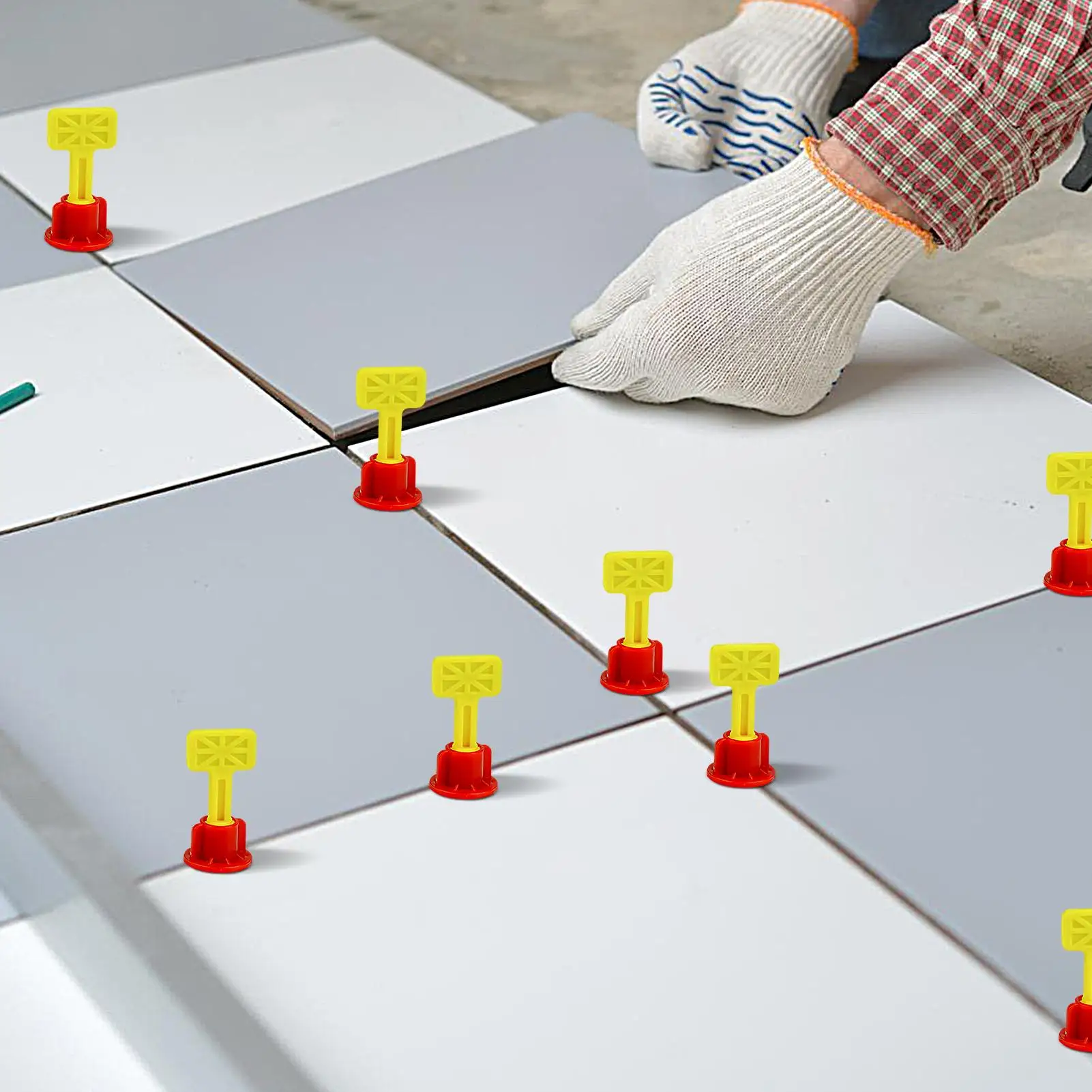 タイルスペーサー-レベリング-45-個-タイルレベリング調整スペーサー-壁の緩み防止システム-浴室のシャワー浴槽シンク用