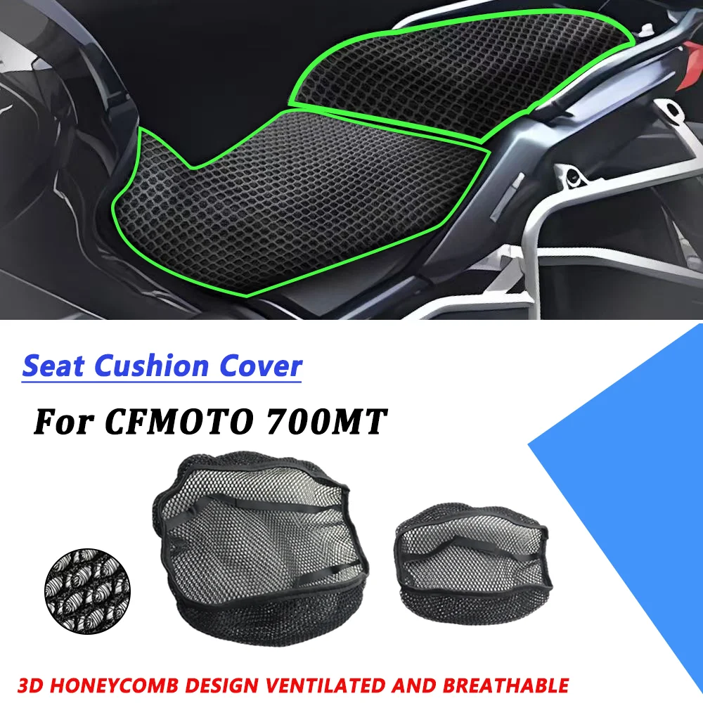 For CFMOTO CF 700MT 700 MT 3D Breathable Mesh Motorcycle Seat Cover Scooter Covers Cushion Anti-Slip Cover Grid Seat Cover