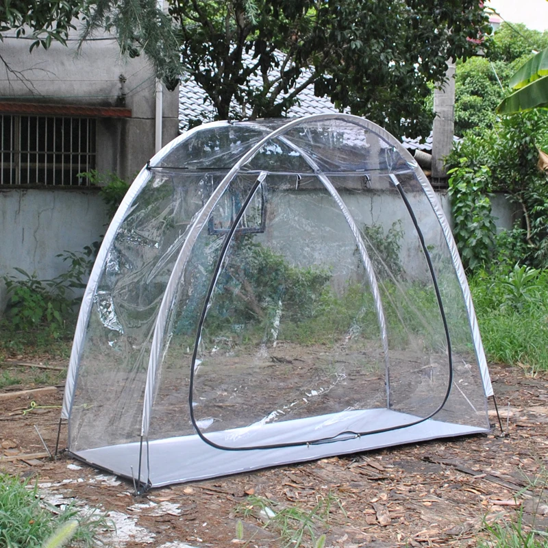 Large Plant Growing Tent Transparent PVC Flower Sun Room Sunshine Leisure House Single Person Outdoor Camping Cover Gezebo