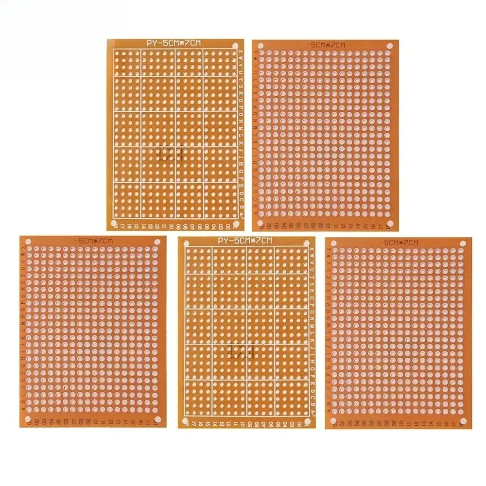 5/10PCS Single Sided Yellow PCB Prototype Board Kit 3 Sizes 5x7cm 7x9cm 9x15cm DIY PCB Board Universal Breadboard