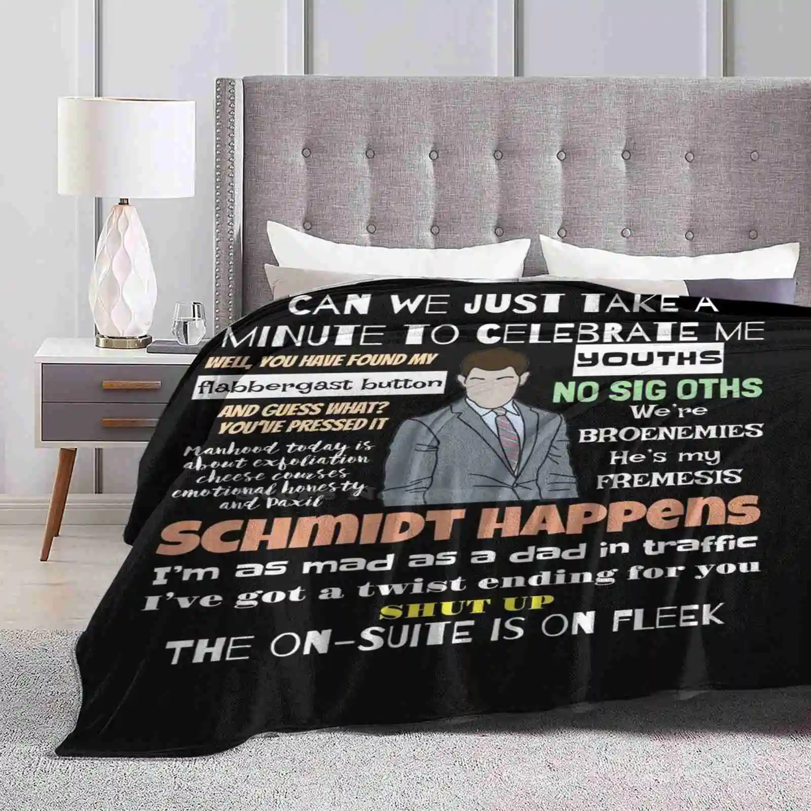 Schmidt New Girl Quotes Creative Design Light Thin Soft Flannel Blanket Nick Miller Schmidt Tv Show Tv Series New Girl Fox Cece