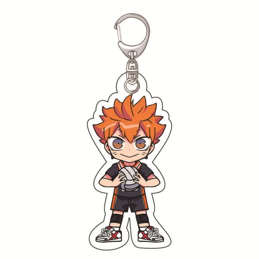 10 قطعة أنيمي Haikyuu سلسلة مفاتيح مصنوعة من الأكريليك Kageyama Tobio Hinata Shoyo حلقة رئيسية على ظهره حلية مزدوجة الوجهين طباعة ميرش هدية لمحبي