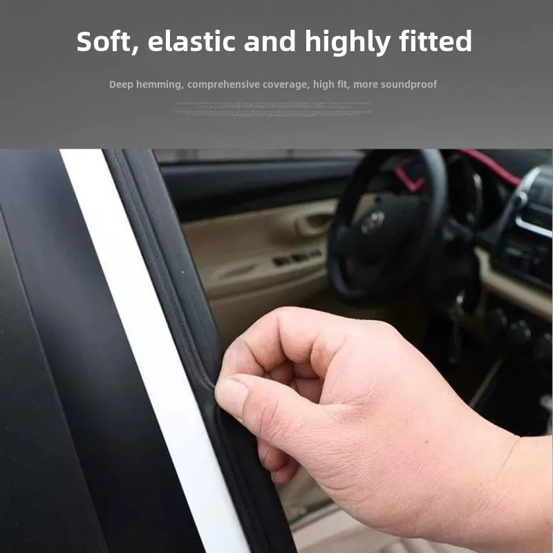 Car Sealing Strip, Door Sound Insulation and Dust Prevention Universal Five Hole Sealing Strip, Modified Double-layer Universal