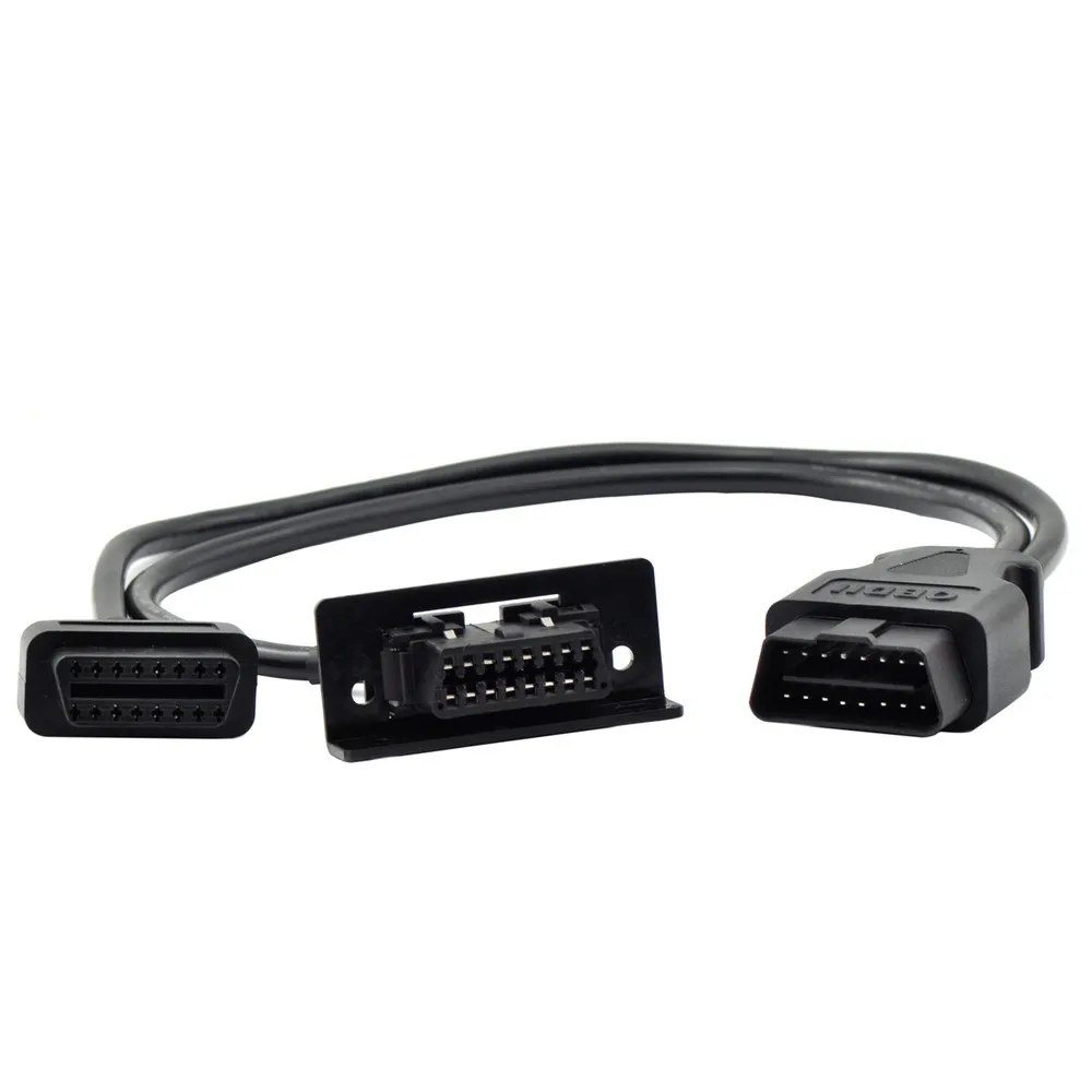 Underdash Mount OBD II Splitter Extension Y Cable J1962 for G-P-S Tracking Devices
