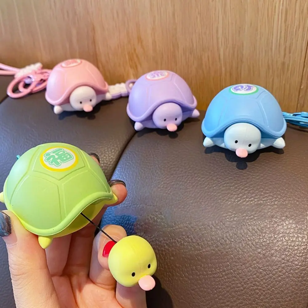 New Cartoon Shrinking Turtle Keychain Creative Gift Turtle Pendant Cute Hanging Ornament Bag Pendant