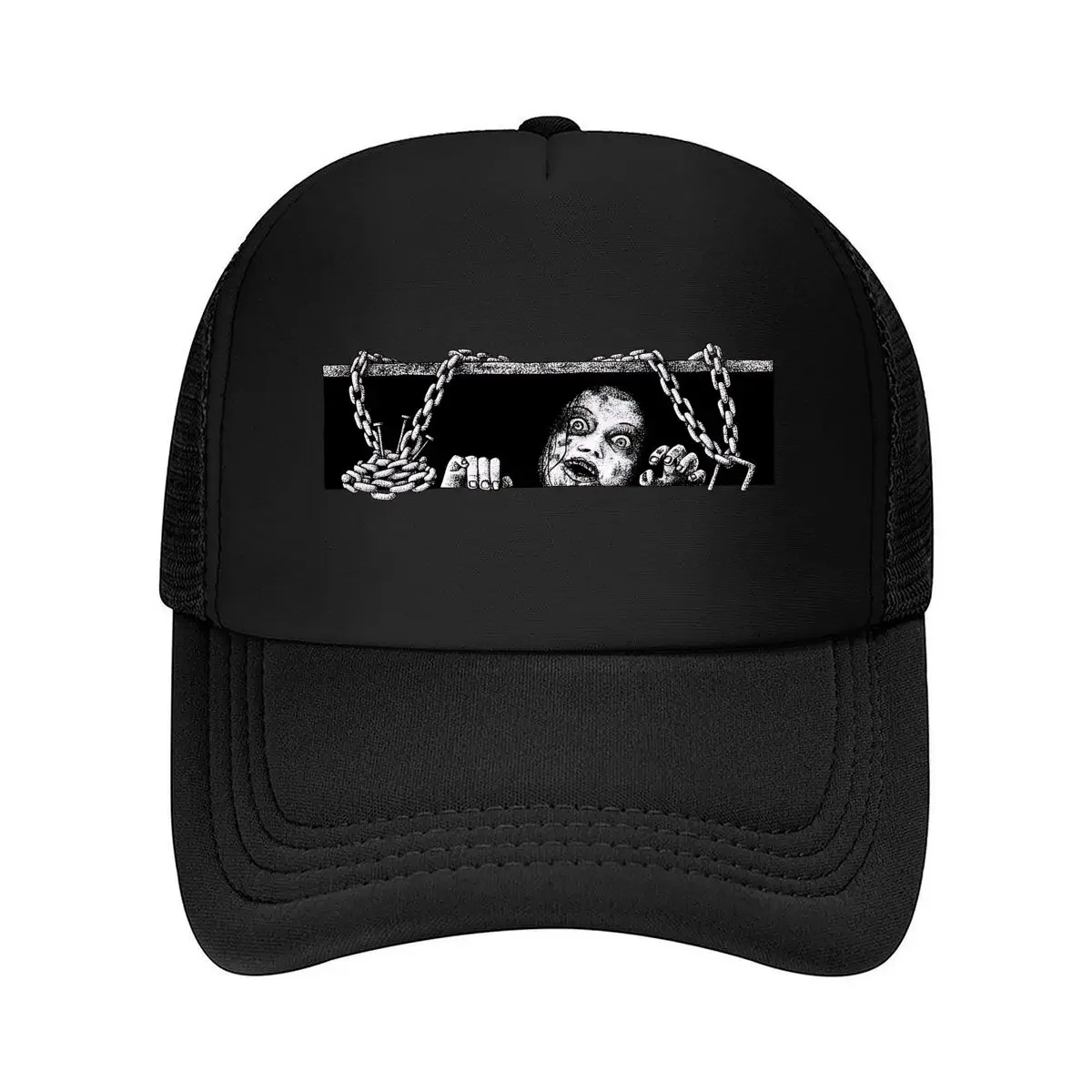 قبعة بيسبول شبكية بتصميم فني مخيف ومستوحى من سلاسل الرعب #1