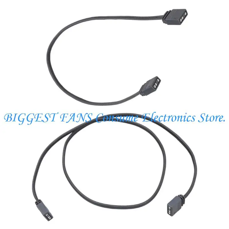 

F68B ARGB 3PIN Chassis Lighting Cable 3 Pin Female to Female 24AWG Flat Cable Safety