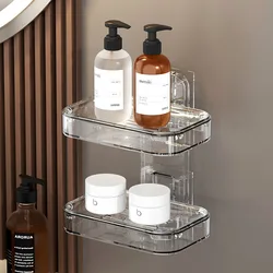3633 Punch-free Soap Box Double-layer Draining Soap Box Household Bathroom Countertop Soap Rack Bathroom Rack
