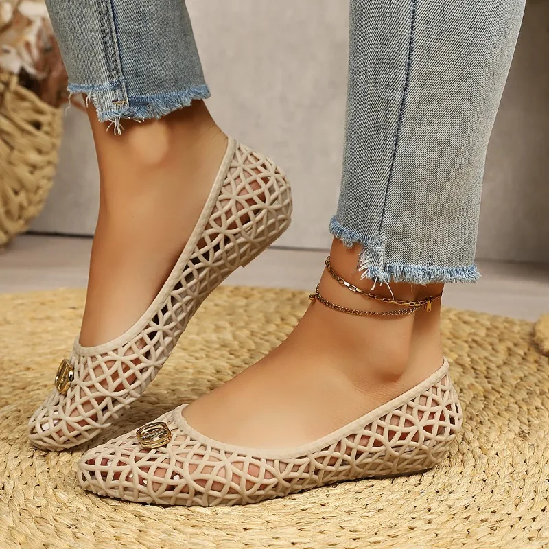 

Spring Autumn New Hollow Out Solid Women's Flats and Loafers Fashion Lightweight Comfort Breathable Women Shoes Сабо Женские