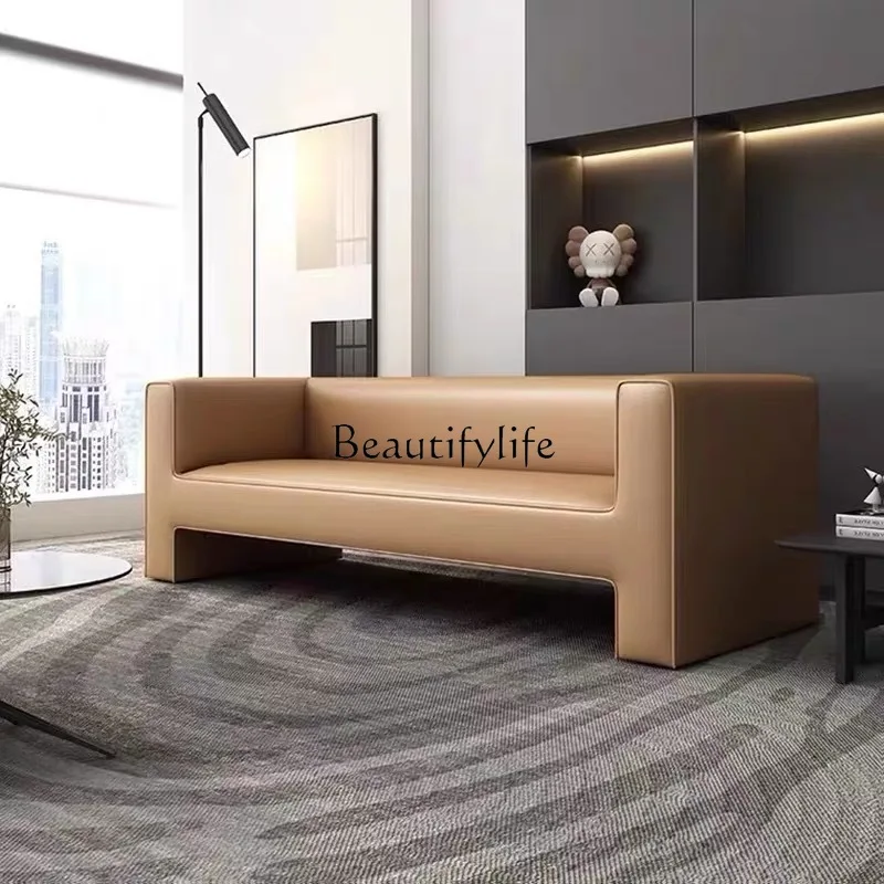 

Light Luxury Simple Sofa Straight Row Creative Company Reception Negotiation Office Sofas Furniture