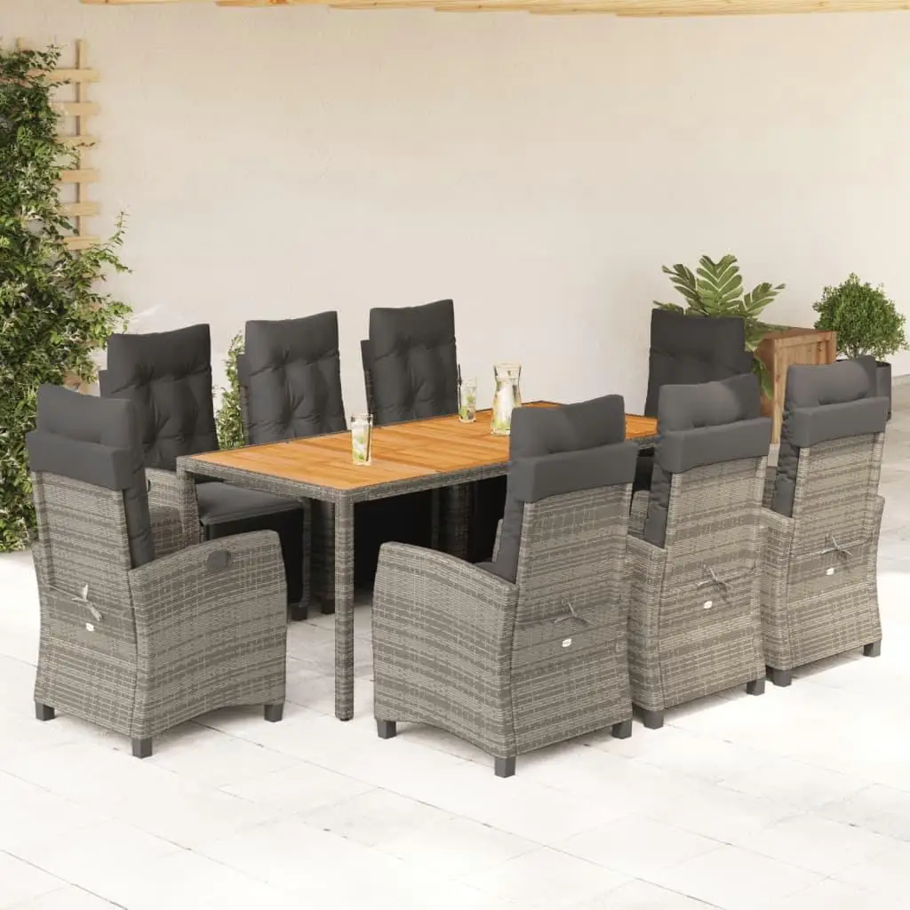 

Stylish Grey Garden Dining Set Outdoor Furniture Perfect for Patio Balcony and Backyard