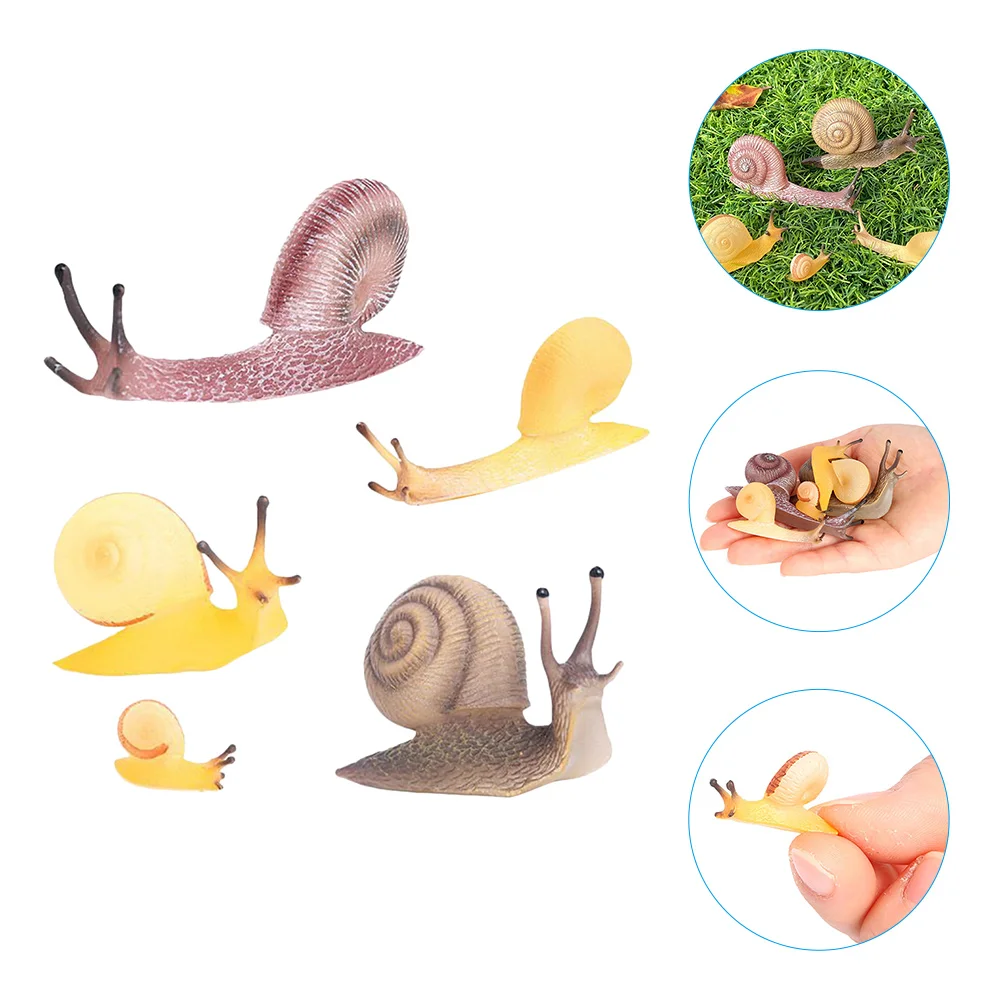 DIY Terrarium Crafts Ornament Simulation Snail Toy Childrens Toys Miniature Figurines