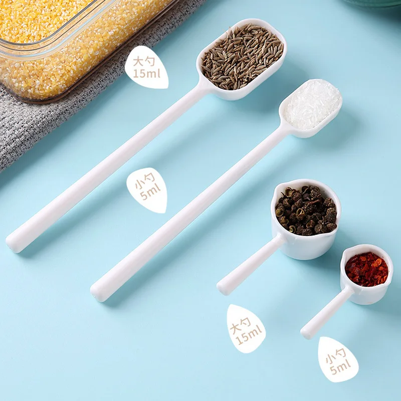 Plastic Coffee Bean Measuring Spoon Set Ingredient Spoon Multifunctional Household Seasoning Baking Measuring Spoon