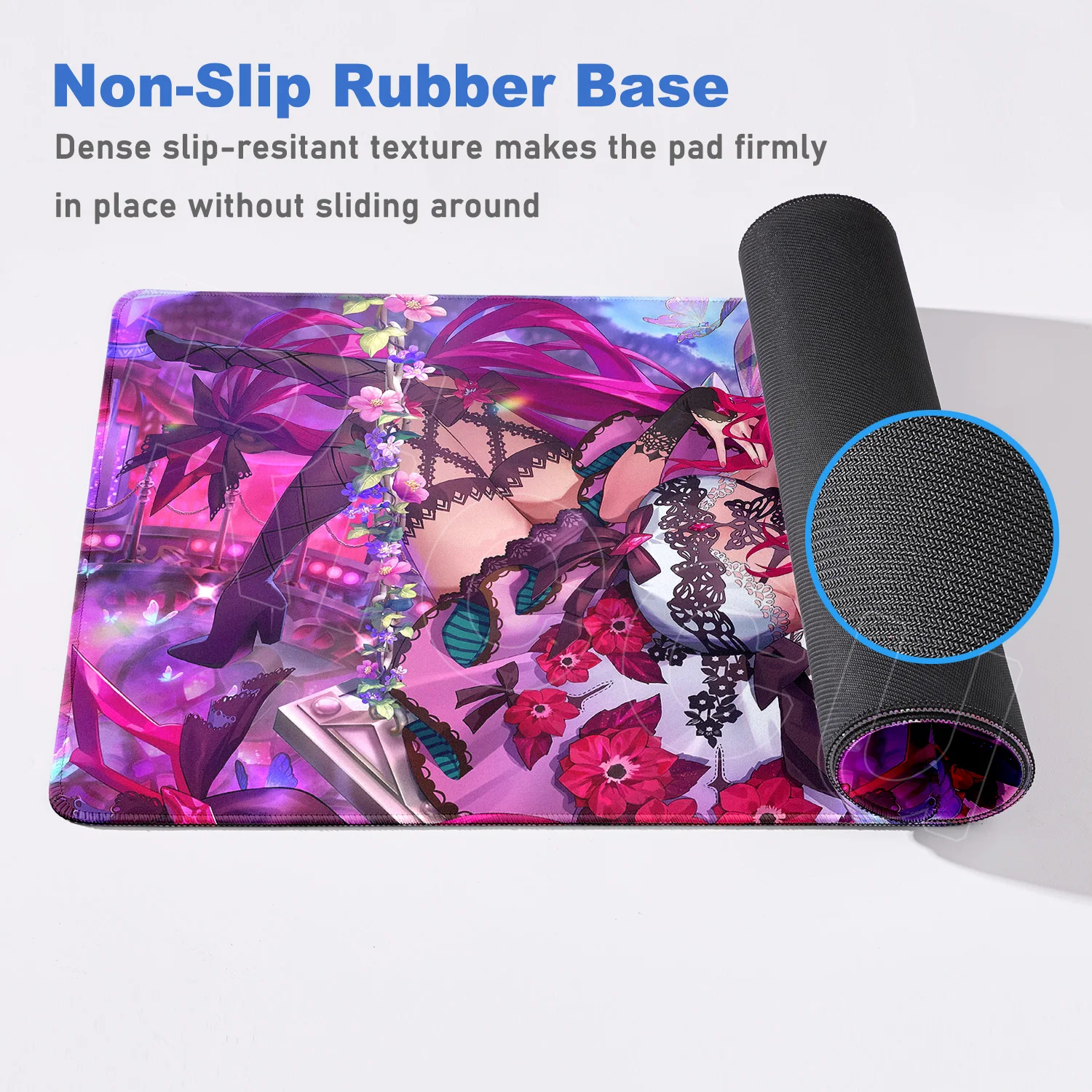 E-sports Gamer Keyboard Desk Rug Large Laptop Keyboard Mat Hololive Kawaii Girl Irys Anime Mousepad Non-slip Rubber Base Mauspad view 5