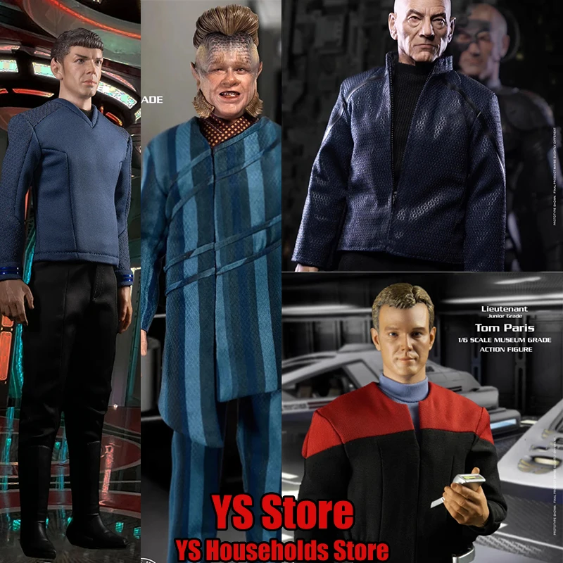 

1/6 Lieutenant Paris Bald Picard Stripe Cloth Neelix 2024 Year Version Spock Movable Collectible 12" Museum Grade Action Figure