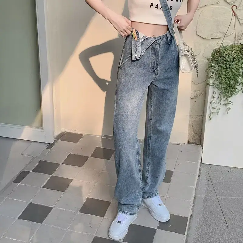 Denim Jumpsuits Woman Performance Nightclub Stage Scrunch Raises White Attractive Cross Ruched Clubwear Activeon Beach