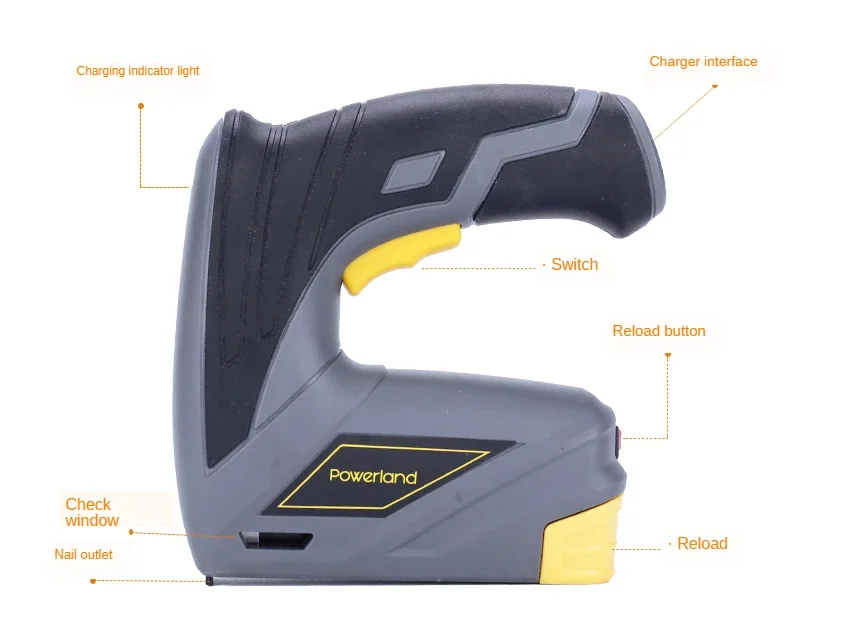 

Rechargeable lithium battery cordless Electric nail gun F30 Straight/Square nail gun woodworking tools