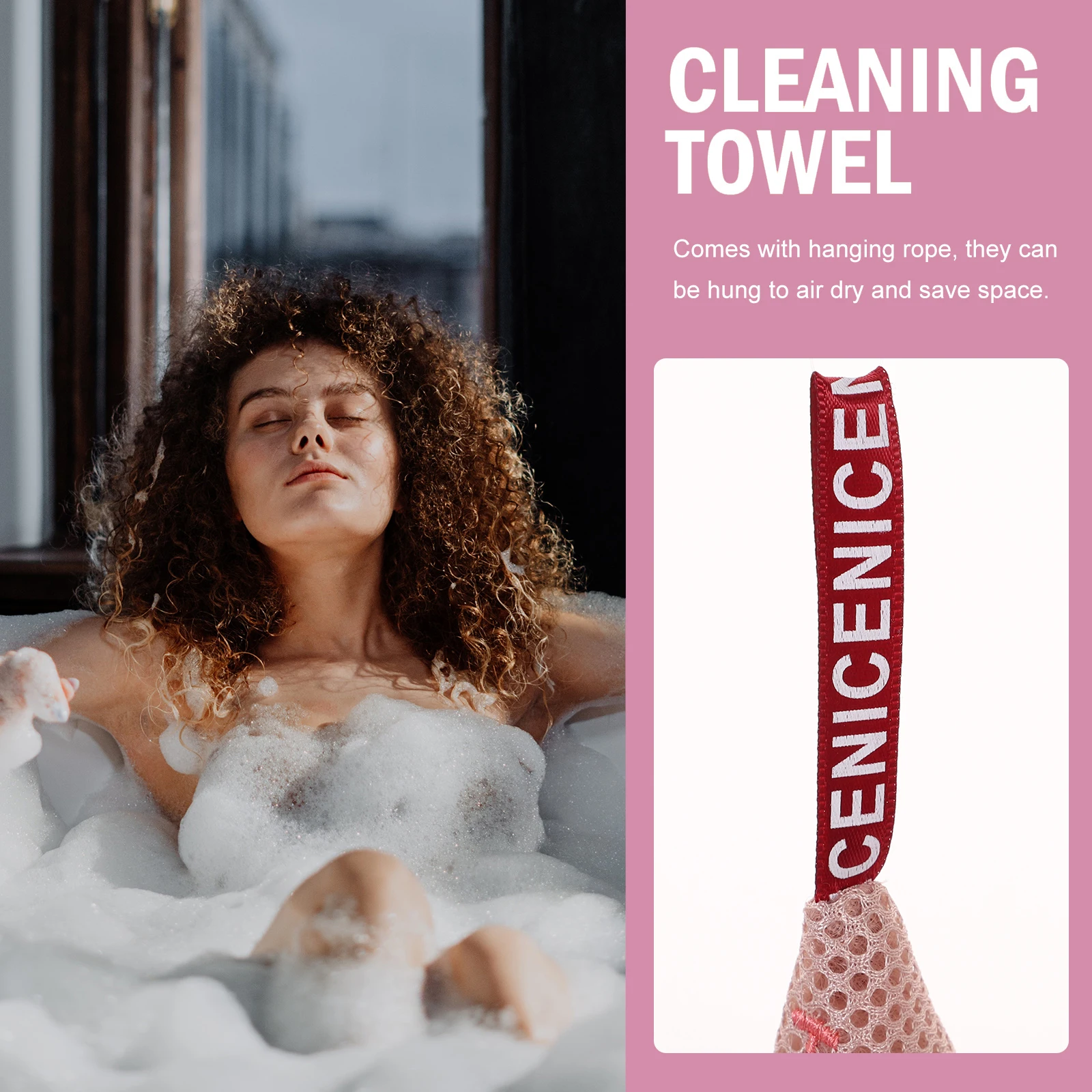 

C y Balls Adorable Shower Flowers Bathing Scrubber Mesh Cartoon Home Supplies Hanging Rope Air Dry Save Space Family