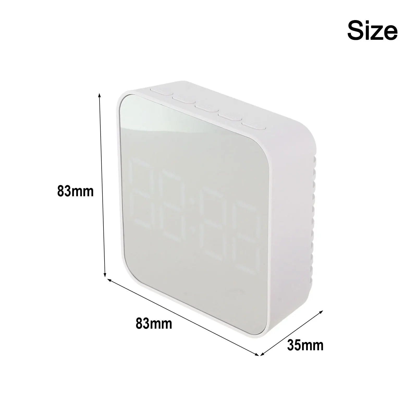 Battery Powered LED Alarm Clock Multi-Function Clock Power Saving Mode 7 Modes Large LED Display For Sleeping Environment