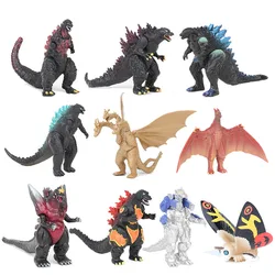 10pcs/set Cartoon Godzilla King Ghidorah Mothra Rodan Burning Gojira PVC Model Collection Decoration Statue Gifts Kids Hobby Toy