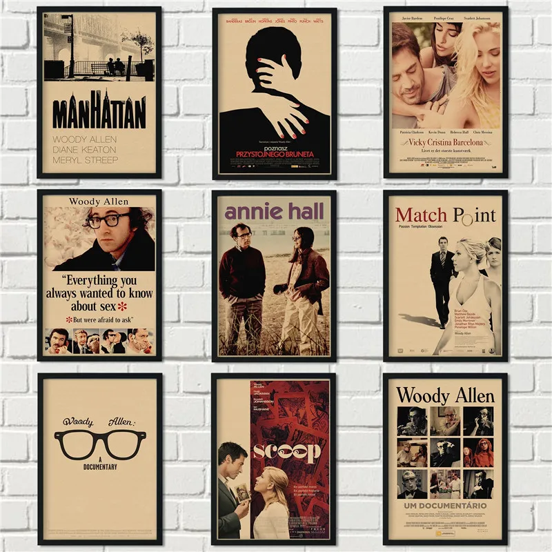 Anime Movie Woody Allen Vintage Retro Painting Core Picture Cafe Bedroom Living Sofa Wall Art Home Decor Quality Canvas Poster
