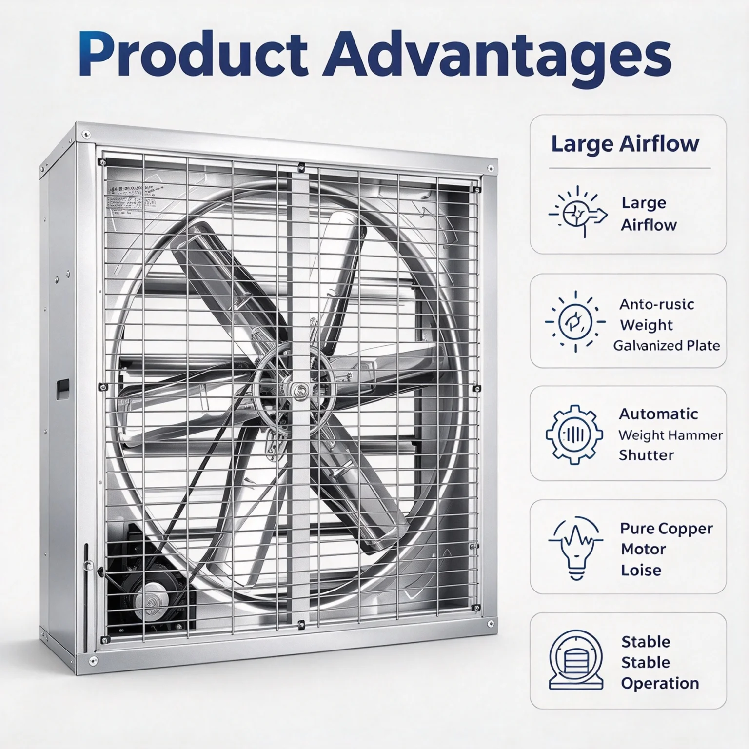54 inch large industrial ventilation extractor fan