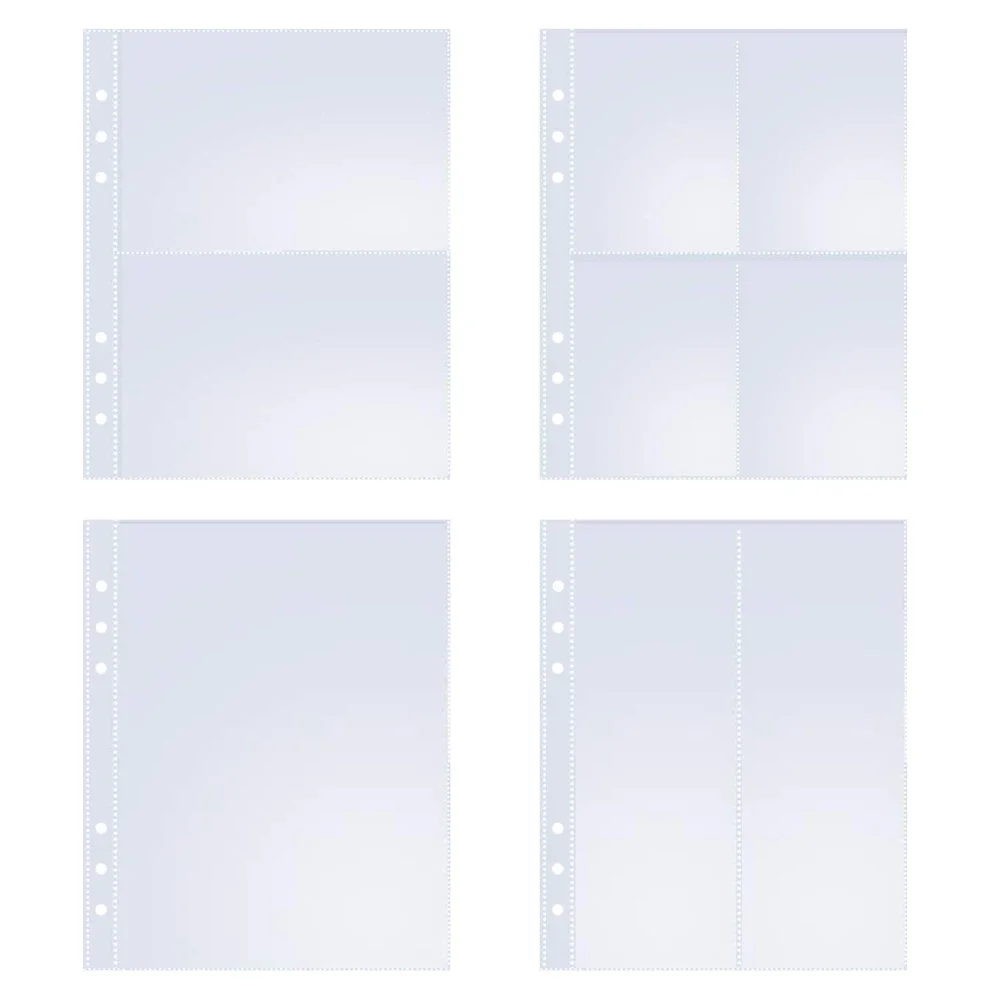 Plrbok 10 pcs a5 6 Ring klarer Binder Nachfüllung 1 2 4 Taschen Ärmel Top loader Photo card Notizbuch Tagebuch Fotoalbum Zeichnung Notizblock