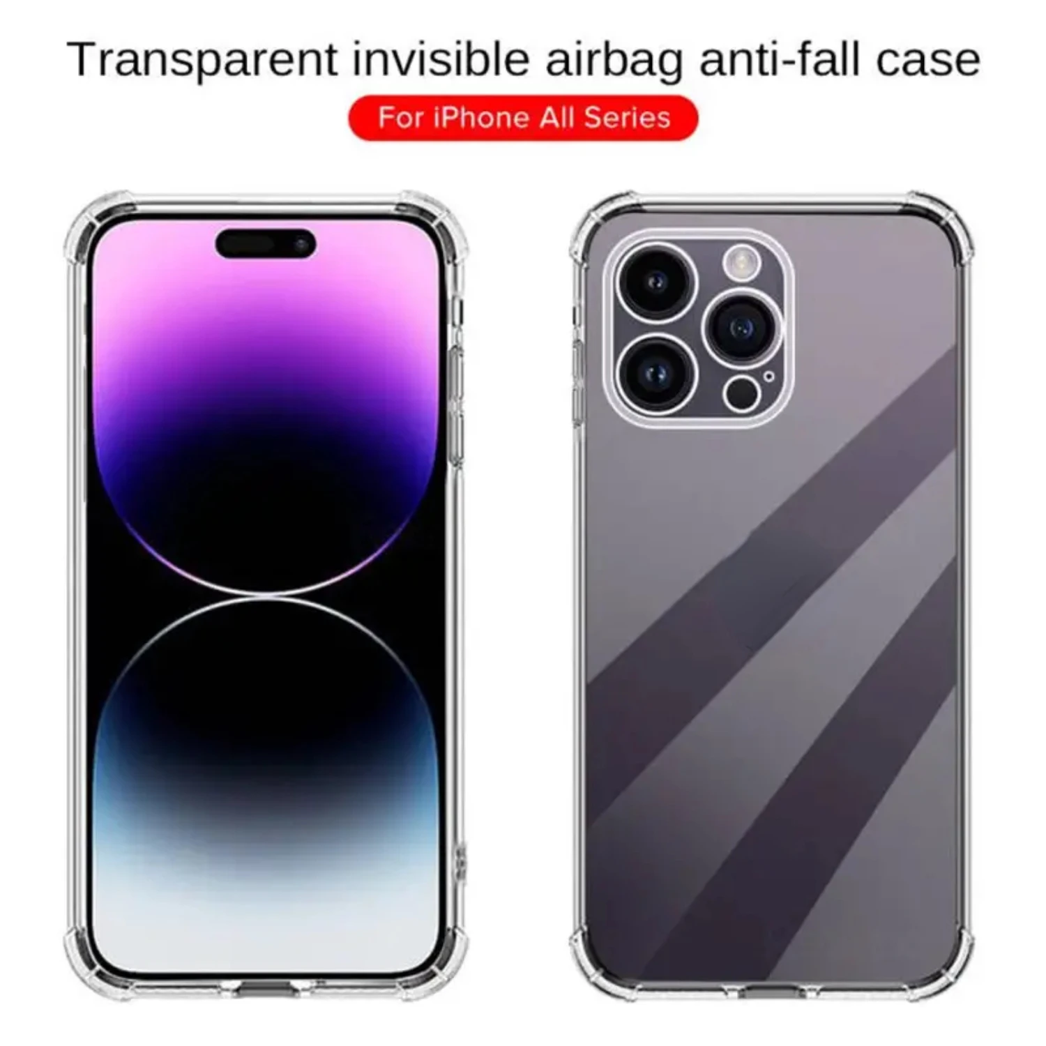 Transparent Invisible Airbag Anti-fall Protective Case For IPhone Series