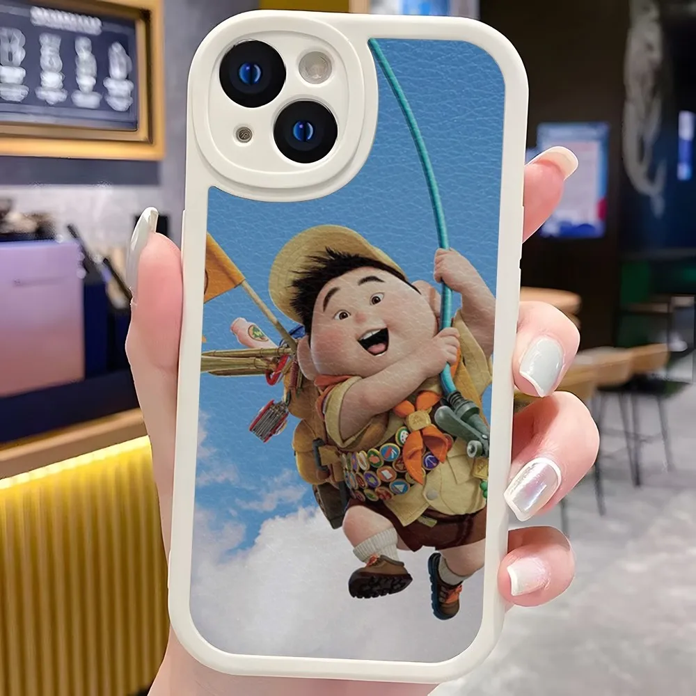 เคสโทรศัพท์ Disney UP สำหรับ iPhone 15 Pro 14 PRO MAX 11 13 12 MINI X XR XS 8 Puls SE lambskin กรอบซิลิโคน