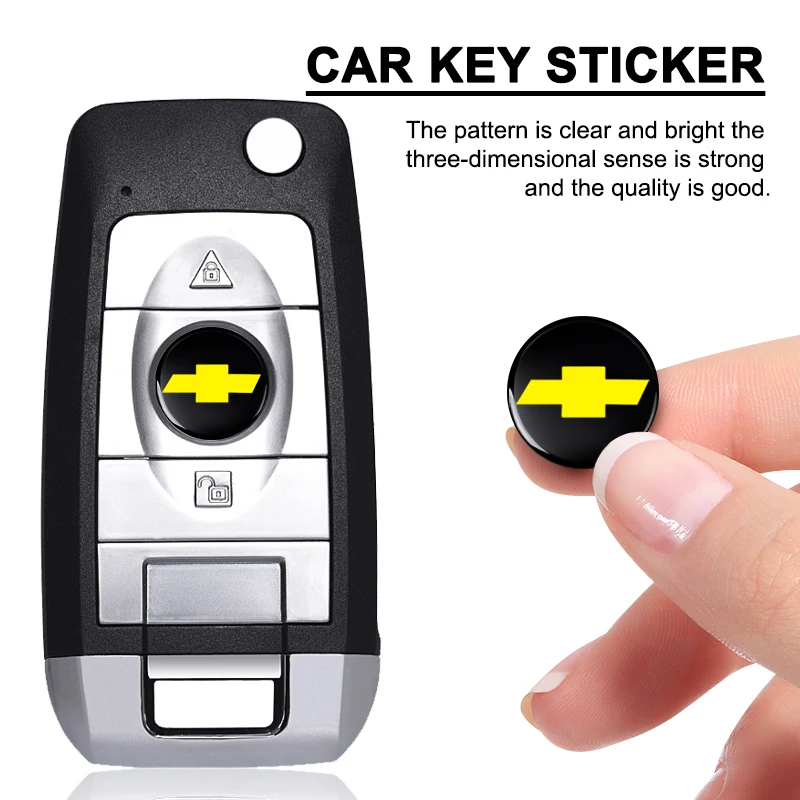 10Pcs Car Remote Key Sticker Aluminum Emblem Decoration Decal For Chevrolet Cruze Malibu Sail Spark Captiva Equinox Trax Tracker