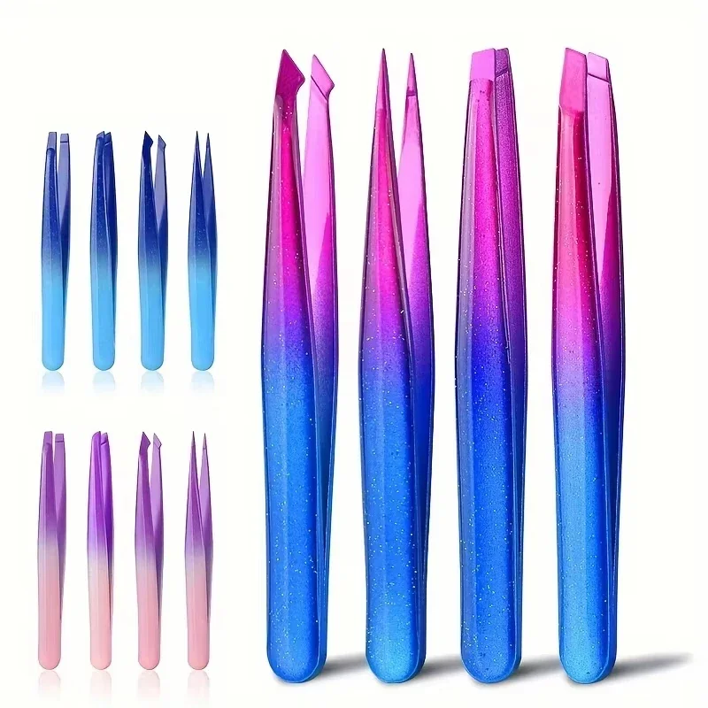 眉毛ピンセット,ステンレス鋼,グラデーションカラー,メイクアップツール