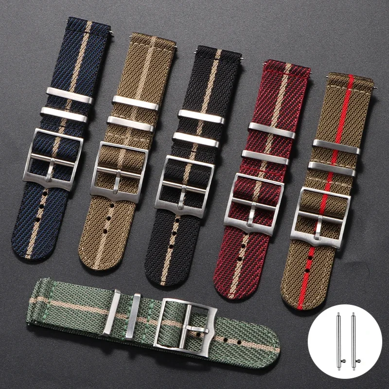Bracelet de montre en Nylon de qualité supérieure pour Rolex 20mm 22mm, Bracelet militaire pour Seiko, Bracelet en toile pour femmes et hommes, Bracelet de Sport militaire