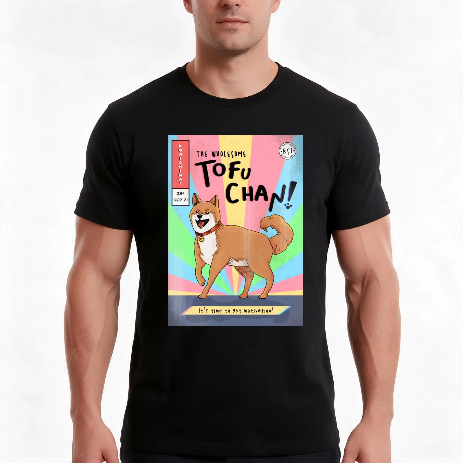 the wholesome tofu chan T-Shirt Summer Casual Cotton Tee Oversized Streetwear Tops Vintage Graphic Print Unisex Men Women