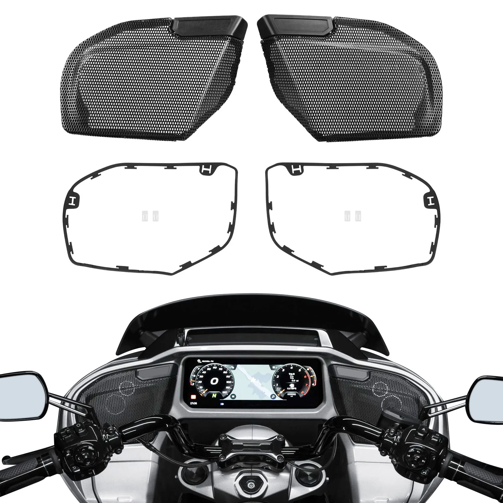 

Front Fairing Speaker Grille Mesh Covers For Harley CVO Road Glide FLTRXSE 2023-2025 FLTRXSTSE 2024-2025 Motorcycle