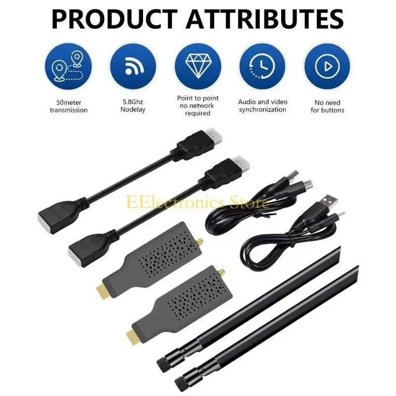 B03C مرسل إشارة HDTV بسلاسة جهاز إرسال HDTV لاسلكي طويل المدى موسع الفيديو للاستخدام المنزلي والمكاتب