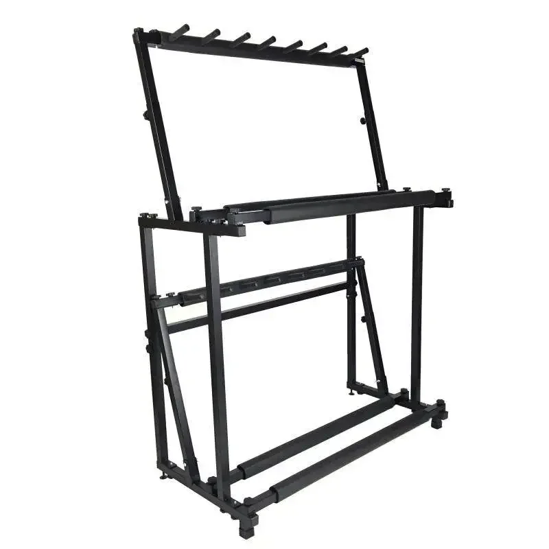 Double-layer badminton racket display rack, tennis racket rack, boutique rack 7 groups of 14 heads, children's racket display