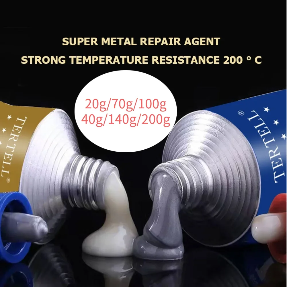 

Клей для ремонта металла AB, 20-200 г, высокотемпературный жидкий наполнитель для устранения дефектов металлических отливок