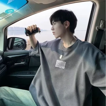 M-8XL Men Oversized Loose Fitting T-shirt American Style Simple Icon Print Fashionable Tee Oversized Short Sleeved Youth Trend 2 M-8XL Men Oversized Loose Fitting T-shirt American Style Simple Icon Print Fashionable Tee Oversized Short Sleeved Youth Trend 2