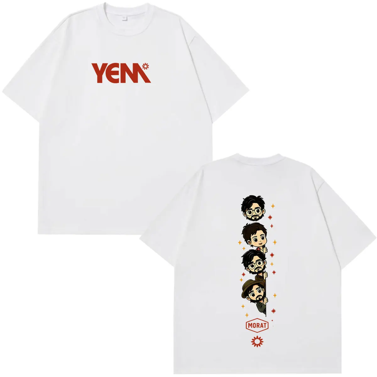 Band Morat World Tour Merch 2026 T Shirt Men Women Fashion T-shirts Summer Short-sleeved Loose Cotton  Aesthetic Trend T Shirts