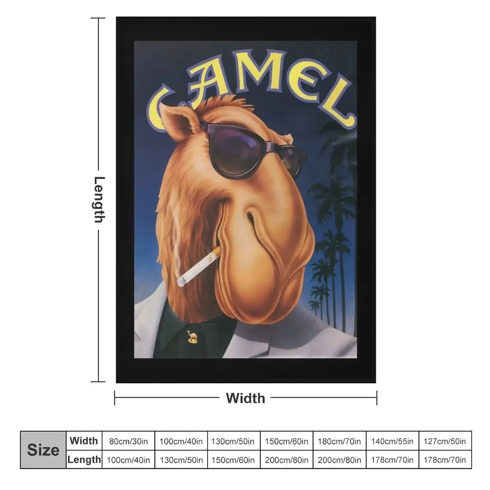Camel Cigarettes Throw Blanket couch cozy soft plush fuzzy picnic outdoor blanket