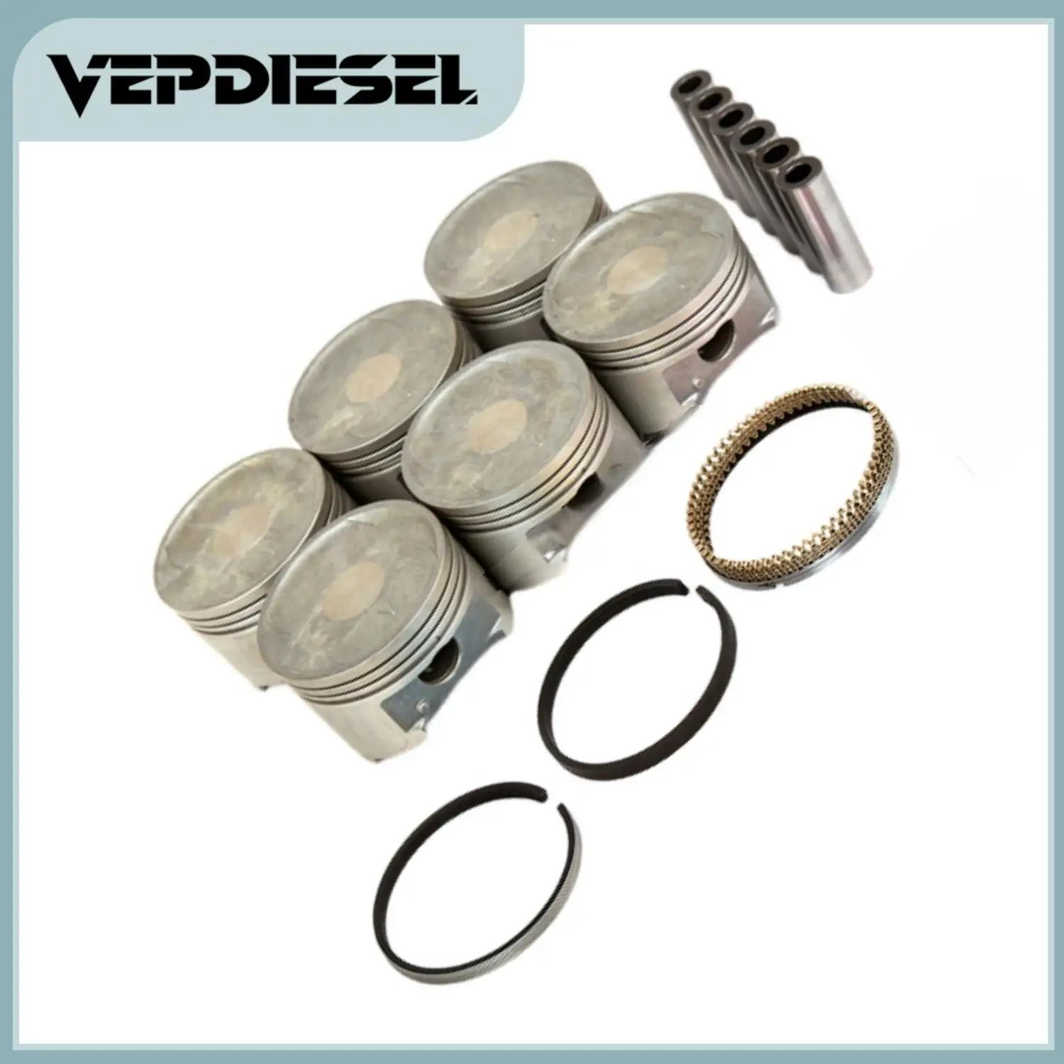 Engine Piston Set For 2001-2002 Mitsubishi Montero 3.5L 3497CC 215CID V6 SOHC 6G74 Part # MD308276