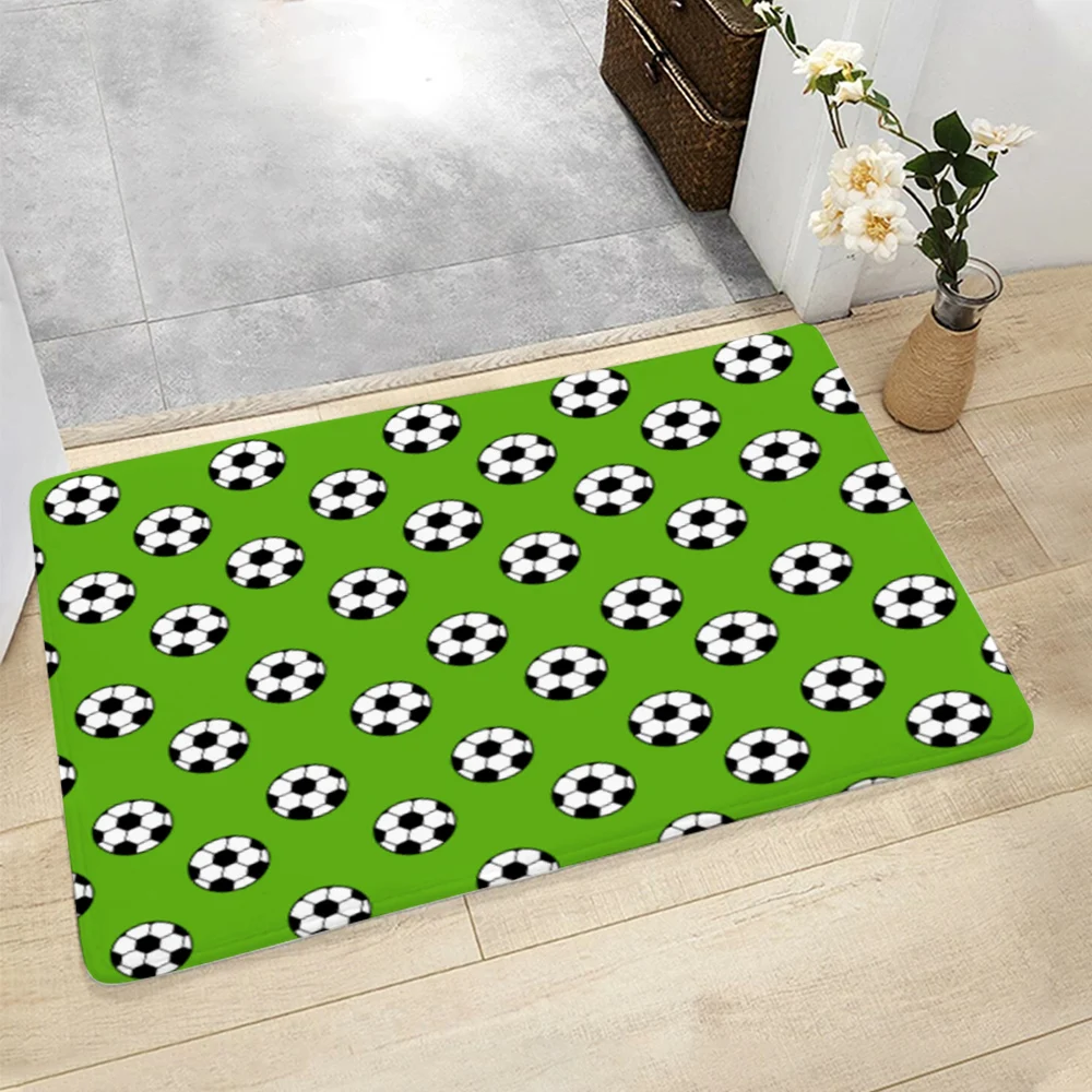 CLOOCL New Doormat Colorful Polandballs Countryball Pattern Printing Water Absorbing Floor Mat Entrance Floor Mat Flannel Rug