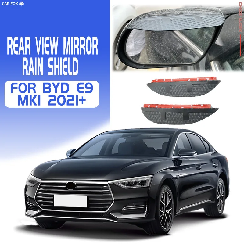 

For BYD Han E9 2020-2021+ Car Rear View Mirror Rain Shield Protective Cover Sun Shade Car Styling Auto Accessories