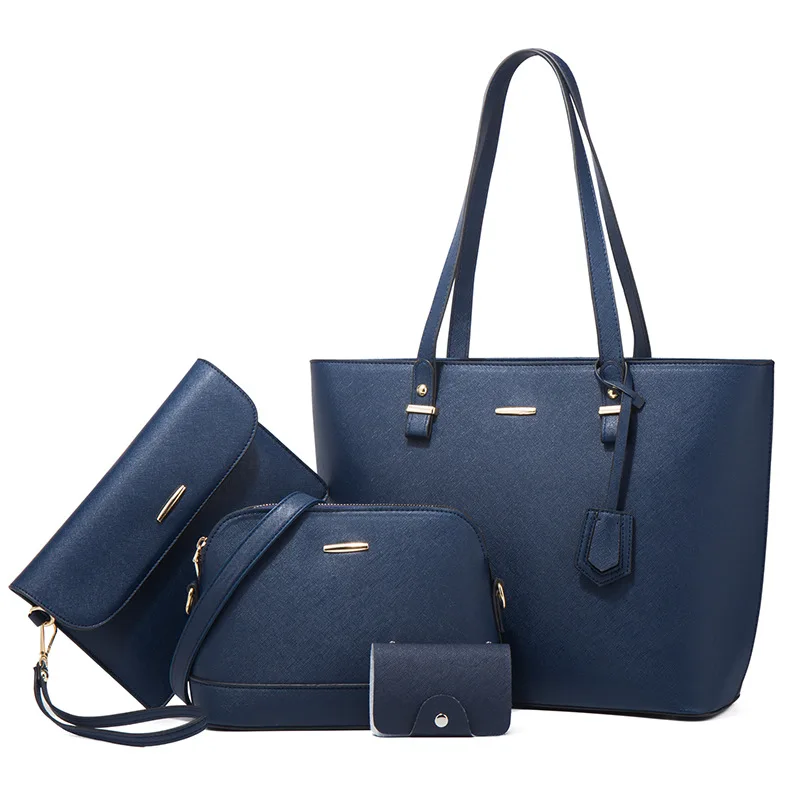 Nouveau 4 pièces/ensemble à la mode femmes Vintage sac à main ensemble femmes grande capacité sacs à main sacs à bandoulière fourre-tout décontracté