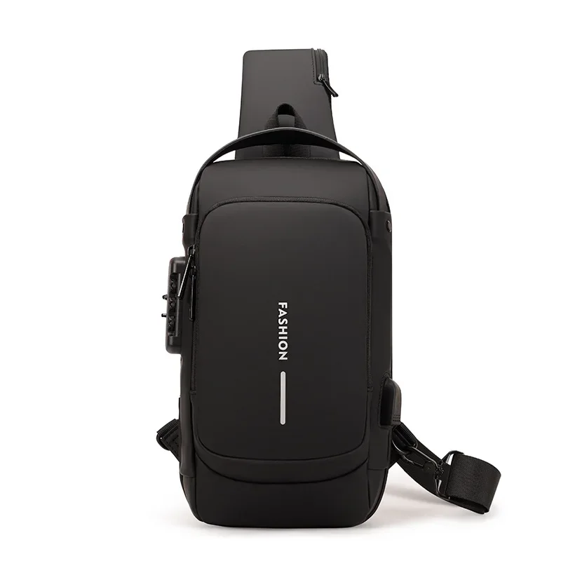 

Best Seller High Quality New Men's Anti-Theft/Anti-Water Chest Bag USB Charging Shoulder Strap Multi Function Large Capacity Bag